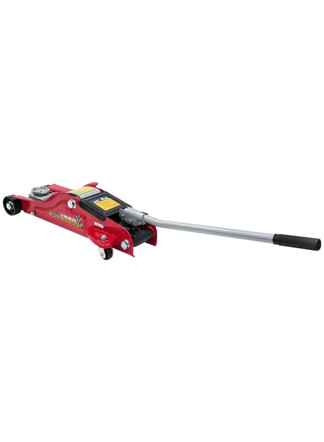 AGC 4 Ton Hydraulic Floor Jack Low Profile Professional Service Jack Heavy Duty Steel Trolley Jack with Long Handle, Dual Front Wheels, Car SUV Garage Workshop Lifting Tool - Image 3